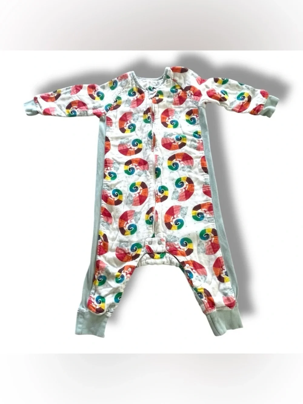 World of Eric Carle Baby Nest Pajamas Rainbow Chameleon Print Zip Snap Sleeper